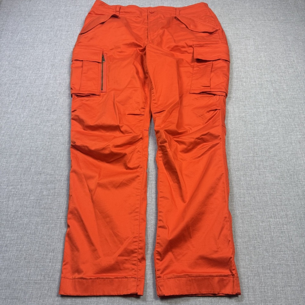 Lauren Ralph Lauren Black Label Military Cargo Pants Womens 12 Orange Utility